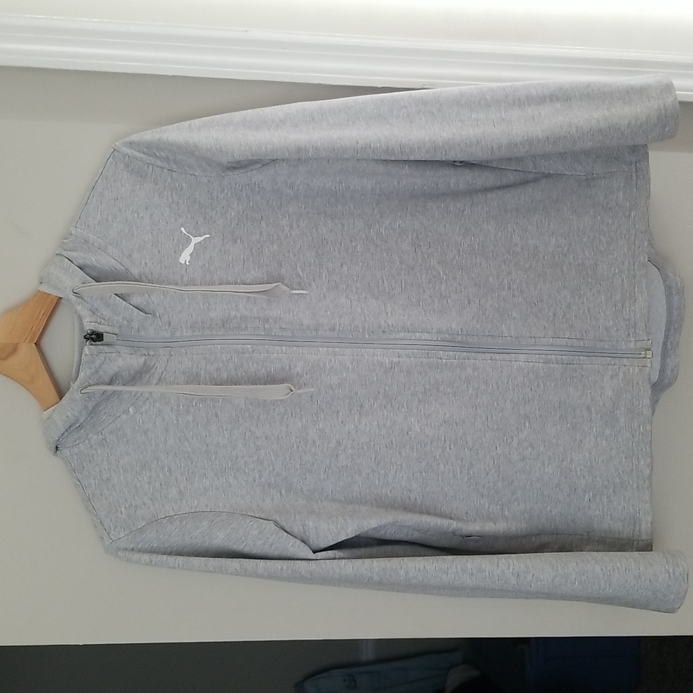 LAST Chance Puma Gray Zip-Up Logo Hoodie